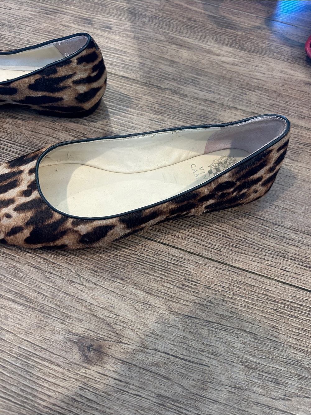 Vince Camuto Leopard Print Ballet Flats - Brown/Black - Picture 3 of 5